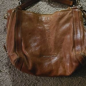 Michael Kors Purse (Brown with Gold Accent)